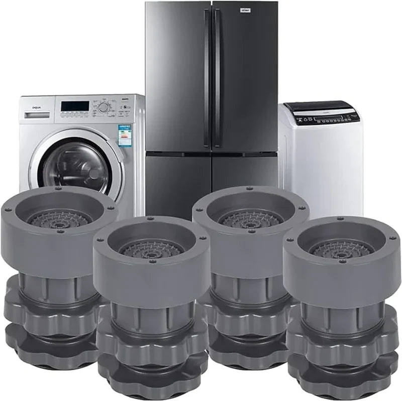 Washing Machine Stand Adjustable Height Footpads Anti Vibration (Pack Of 4)