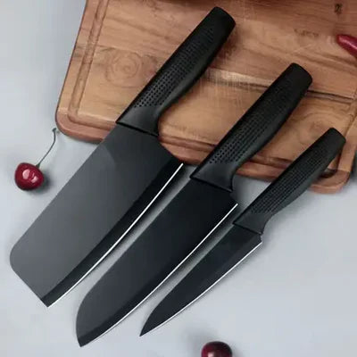 3 Pc Stainless Steel Knife Set High Carbon SS Ultra Sharp Butcher, Meat, Pairing, Vegetable for Kitchen