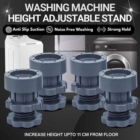 Washing Machine Stand Adjustable Height Footpads Anti Vibration (Pack Of 4)