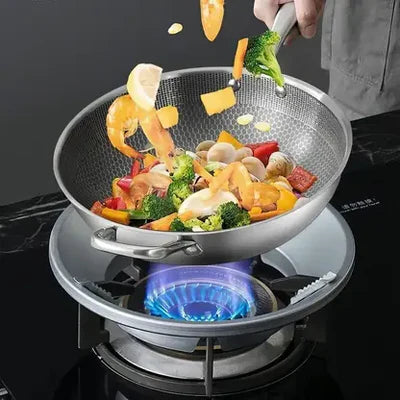 Gas Saver Stand Jali Ring Fire 5 kg Roaster (Silver)
