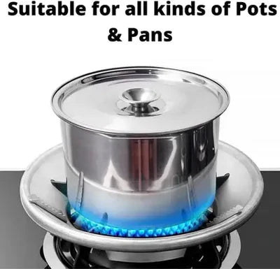 Gas Saver Stand Jali Ring Fire 5 kg Roaster (Silver)