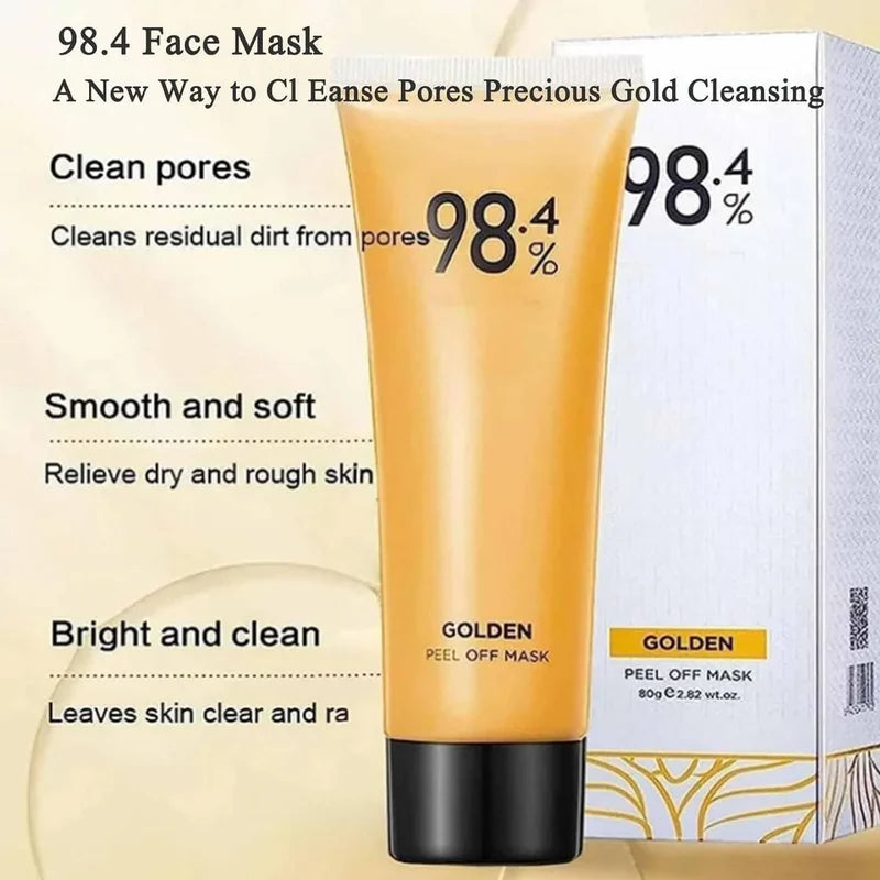 98.4% Gold Foil Peel-Off Mask Buy 1 Get 1 Free - Pack Of 2