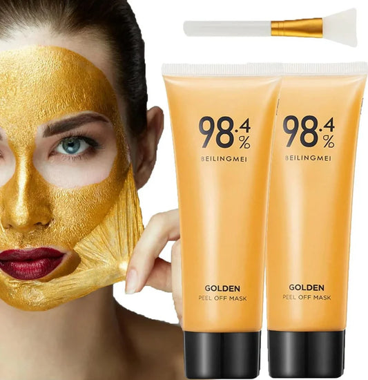98.4% Gold Foil Peel-Off Mask Buy 1 Get 1 Free - Pack Of 2